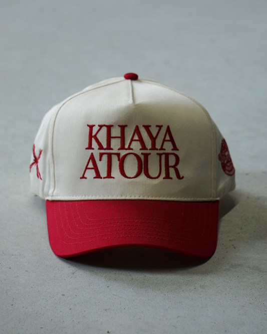 Khaya Atour Two-Tone Hat - Red