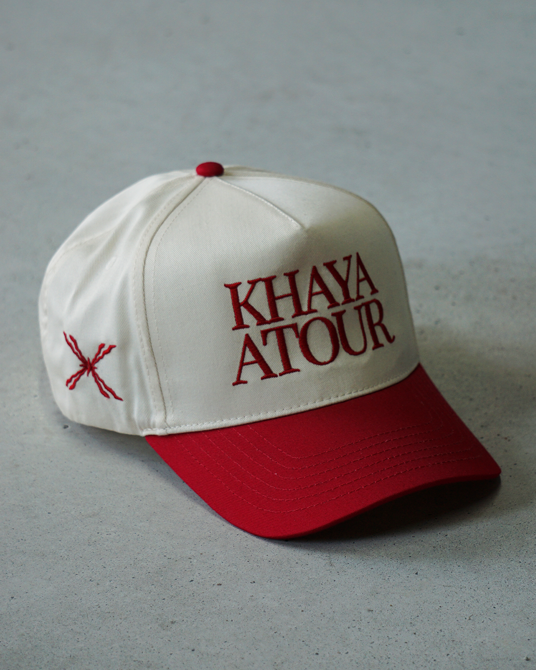 Khaya Atour Two-Tone Hat - Red